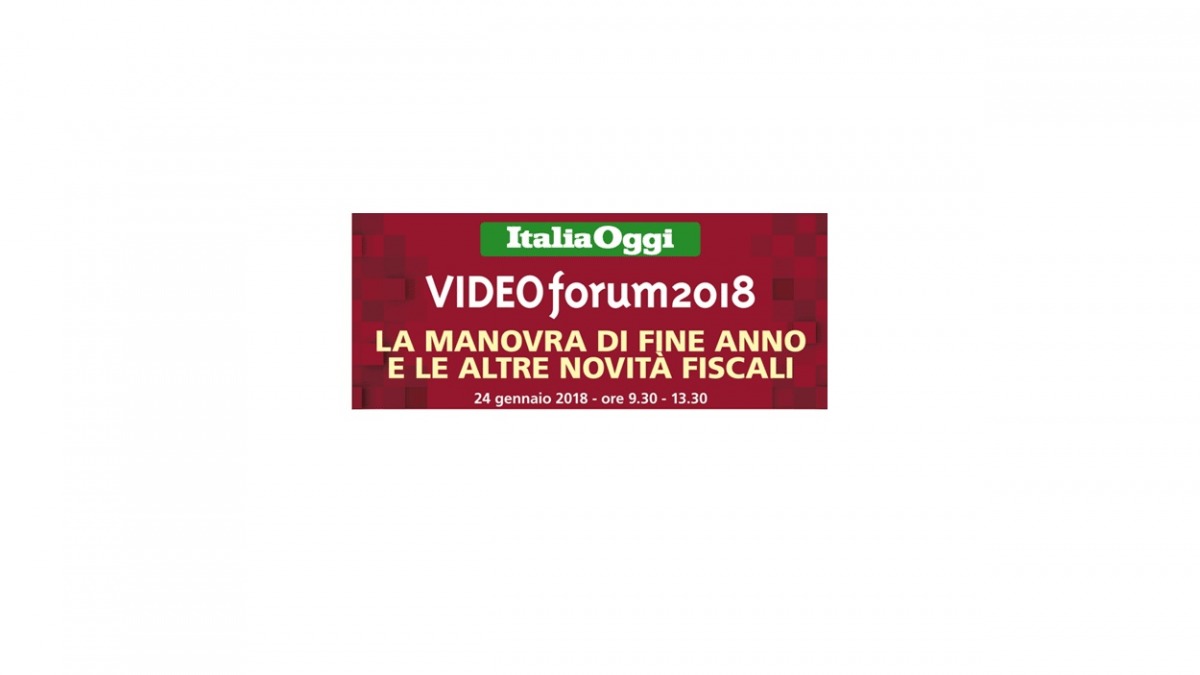 >ItaliaOggi - VideoForum 2018